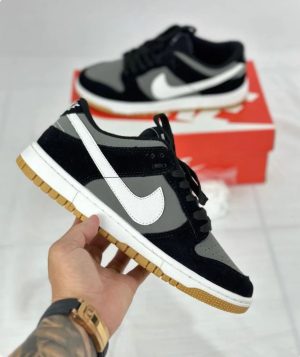 DUNK LOW PRETO/CINZA CAMURÇA ( LINHA LUXO )