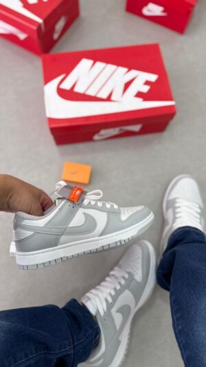 DUNK CINZA/BCO ( LINHA LUXO )