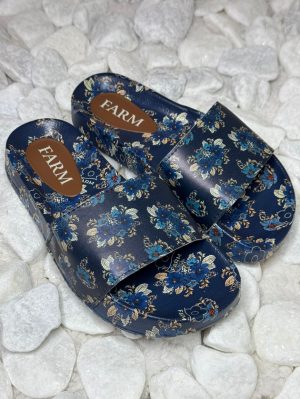 CHINELO SLIDE FARM AZUL FLORAL