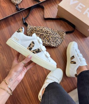TENIS VIVI VELCRO BRANCO/ONÇA