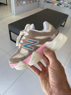 TENIS INFANTIL 9060 MARROM/VERDE/ROSA