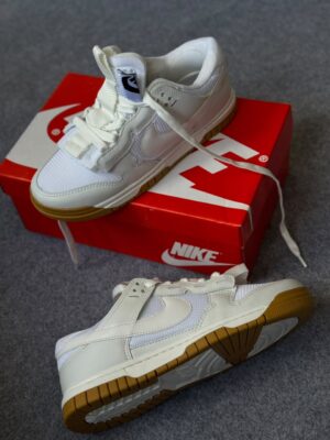 DUNK JUMBO BRANCO/CARAMELO ( LINHA LUXO )